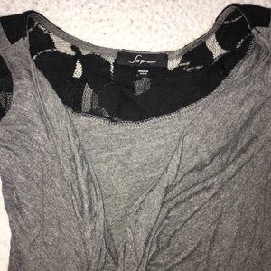 Soprano Grey Shirt with Black Lace